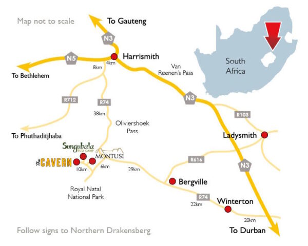 Map of The Drakensberg