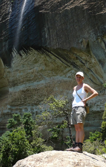 waterfall at cannibal cavern