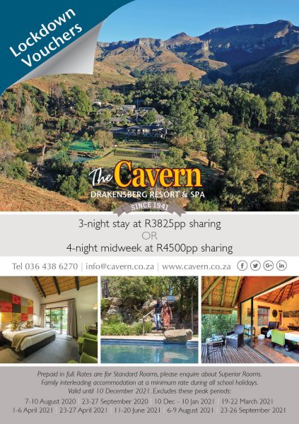 Lockdown Vouchers 3-night stay at R3825 sharing